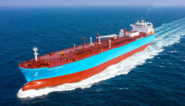 HD현대삼호가 최근 인도한 9만 3,000㎥급 초대형 암모니아 운반선(VLAC) ‘제인 머스크(JANE MAERSK)호’. /HD현대삼호